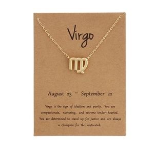 Virgo - Zodiac ♍️ Sign Necklace with Card